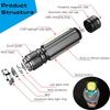 Magnet Bottom Portable LED Flashlight Red Light Handheld Mini Camping Lamp Long Lasting Side Light Emergency Lighting Home