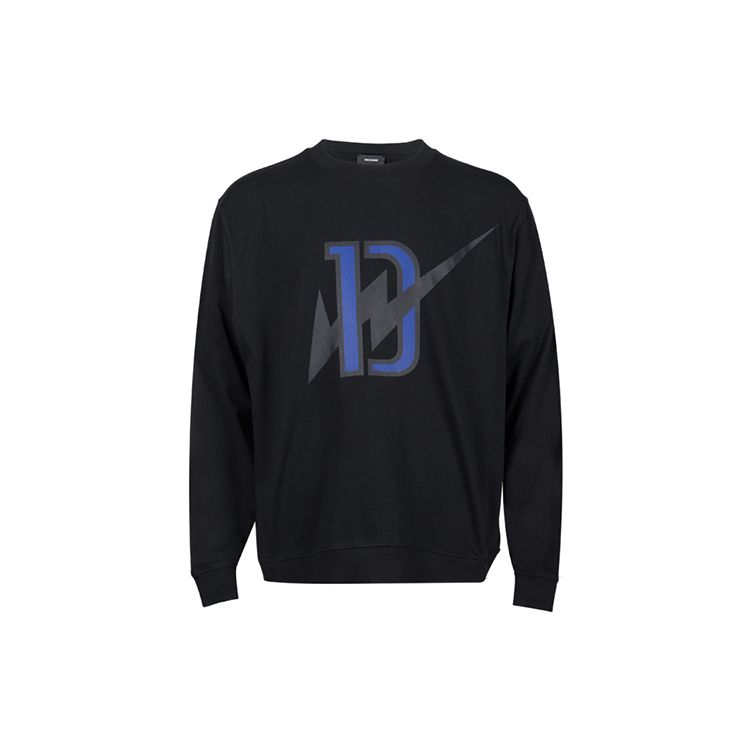 WE11DONE FW22 Letter Logo Printed Pullover Long Sleeve Sweatshirt Unisex Sweatshirt Black WD-TS3-22-808-U-BK