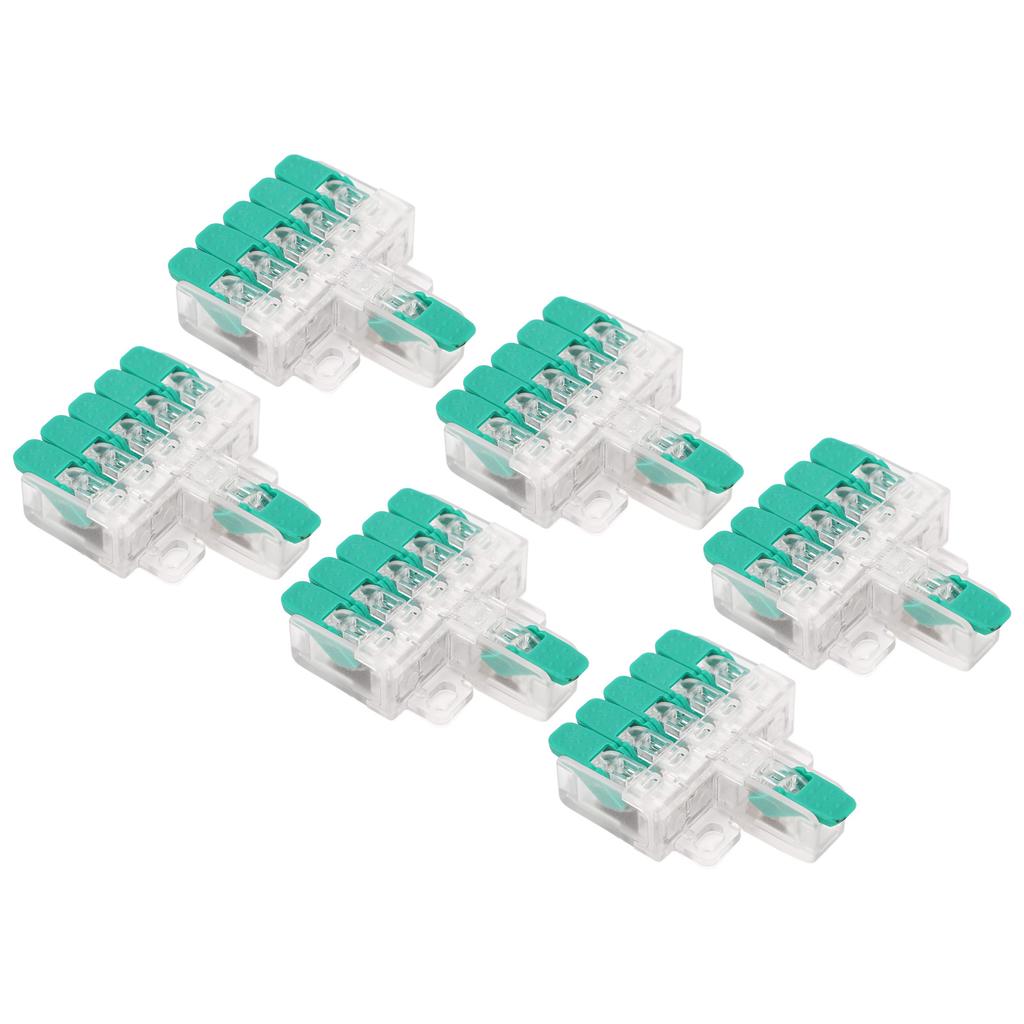 10Pcs 1 In 5 Out Electrical Splicing Wire Connector Quick Wiring Splice Cable Connector 41A 450V