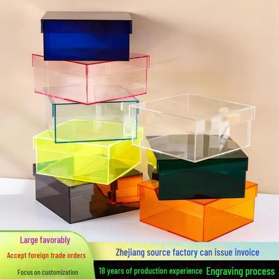 Scatola Porta Mooncake in Acrilico con Coperchio Ribaltabile - Elegante Regalo Ricordo per Matrimoni, Damigelle e Testimoni