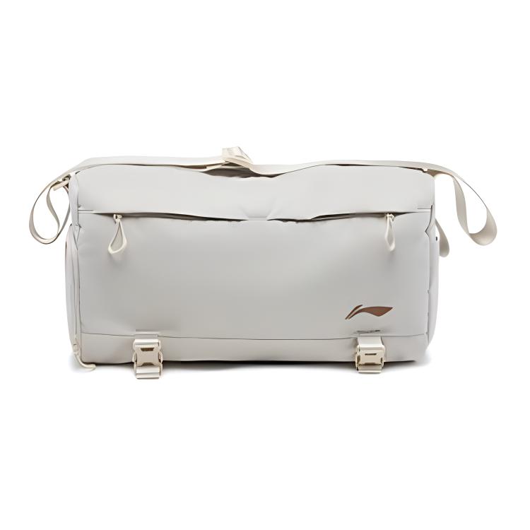 

New LiNing Polyester Gym Bag Large Unisex Oat Gray ABLU095-2 39.6*17.0*20.6CM