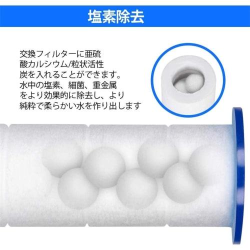 KuDiff Shower Head Filter Set of 3, Chlorine Removal, Deodorizing, Antibacterial, Purifying, Water Saving, Residue Removal, Water Filter