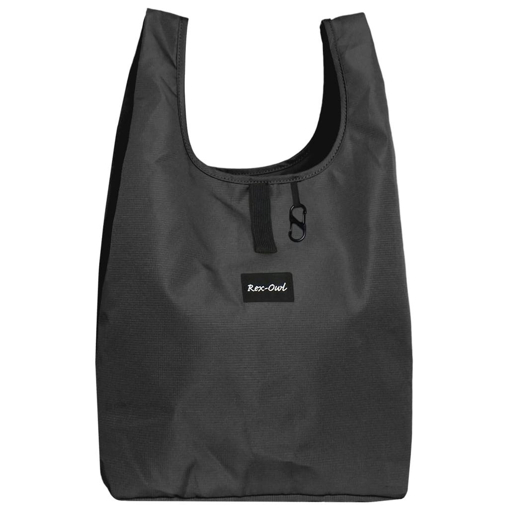 Eco Large Convenience Store REX-OWL Bag, Foldable, Gusseted, Capacity, Durable, Bag, ECO-01 (Black)