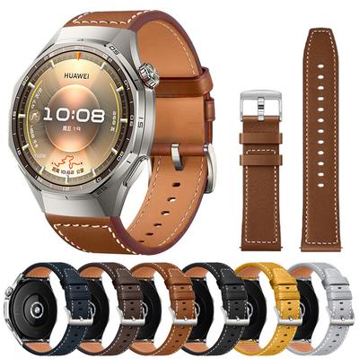 Leather 20 22mm Strap For HUAWEI WATCH GT 6 GT6 Pro GT5 GT4 46mm GT3 GT2 42mm Watch 5/4/3 Pro Buds Band Watchband Wristband 2028