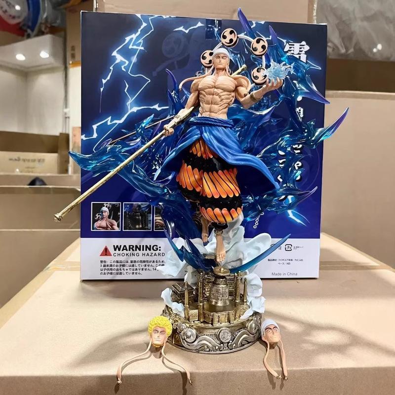 

Enel Gk Figurine Double Head Sculpture Lightable Collectible Statue Model Boxed Desktop Ornament For Fans For Kids