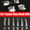 For Toyota Noah Voxy 2014 2015 2016 2017 2018   ABS Chrome Accessories Car-Styling Exterior Side Door Handle Cover