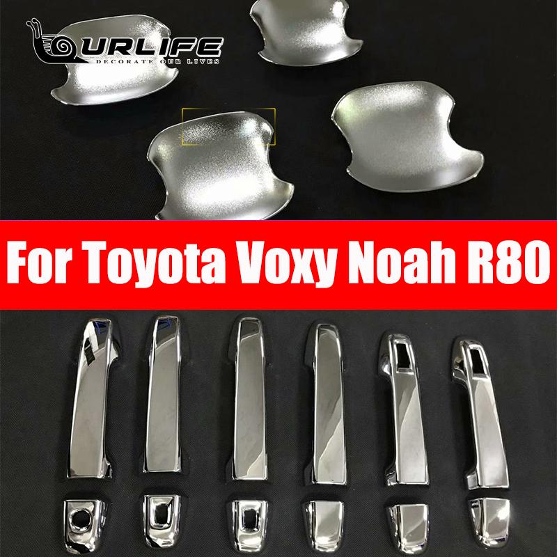 For Toyota Noah Voxy 2014 2015 2016 2017 2018   ABS Chrome Accessories Car-Styling Exterior Side Door Handle Cover