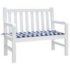 Garden Bench Cushion Blue & White Striped 120x50x4 Cm Oxford Fabric