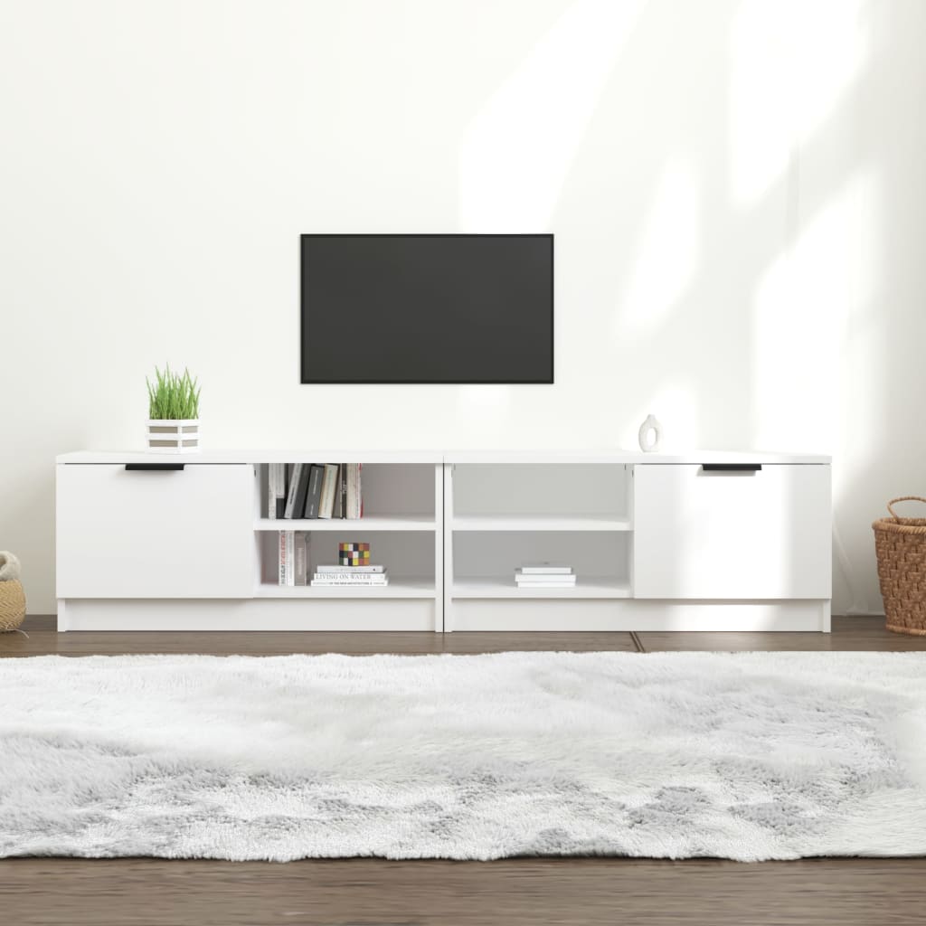 Vidaxl Szafki Pod Tv, 2 Szt., Białe, 80X35X36,5 Cm