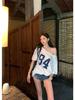2025 Sommer Dame Chic Off-the-Shoulder Kortermet T-skjorte - Amerikansk Stil, Allsidig og Trendy