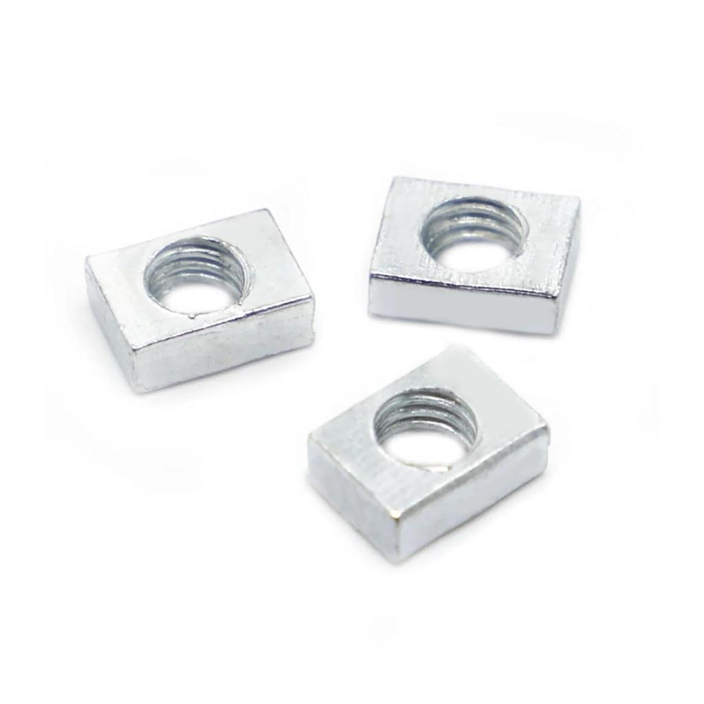5-50pcs Thin Square Nut M3 M4 M5 M6 M8 Zinc Plated Steel Rectangular Nuts Slider Block for Aluminum Profile Accessory(M3x5x8x2 50pcs)