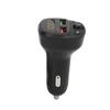 Car Dual USB FM Transmitter Bluetooth5.0 QC3.0 LED Display Wireless Handsfree Voice Reminder 12‑24V