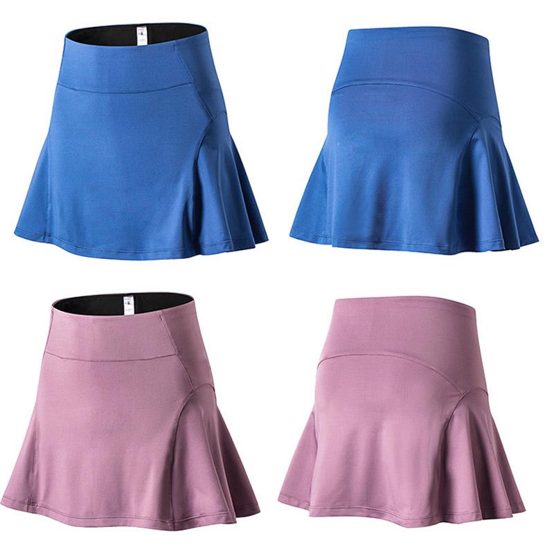 Women Running Skirt High Waist Double Layer Fitness Quick Dry Short Skirt