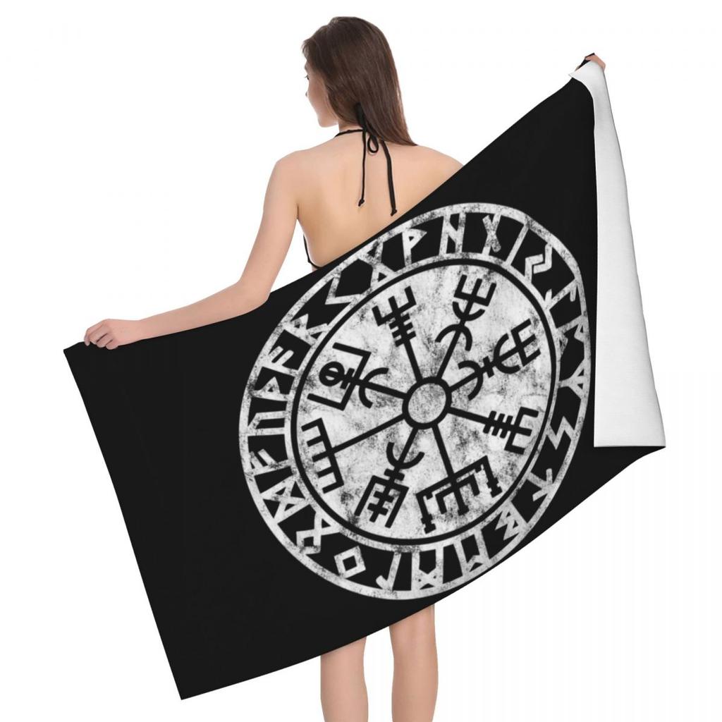 Wikinger Runen Thor Mjolnir Strandtuch Nordisch Walhalla Odin Atmungsaktives Mikrofaser Pooltücher