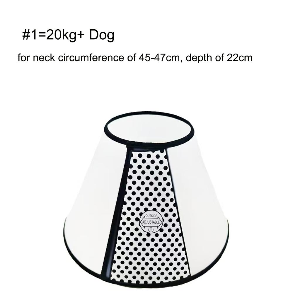 Pet Elizabeth Collar for Dogs Cats Anti-Bite Recovery Cone with Wound Healing Accessories Small To Large Puppy Grasping Ring