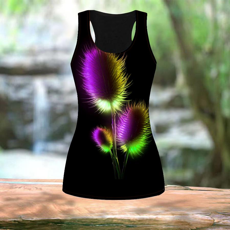 3D Gradient Blue Feather Print Women Workout Yoga Gym Printed Summer Sport Shirts Plus Size Vests