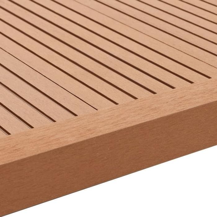 Terrace Angle - vidaXL - 5 Pcs - WPC - 170 Cm - Light Brown - Weatherproof