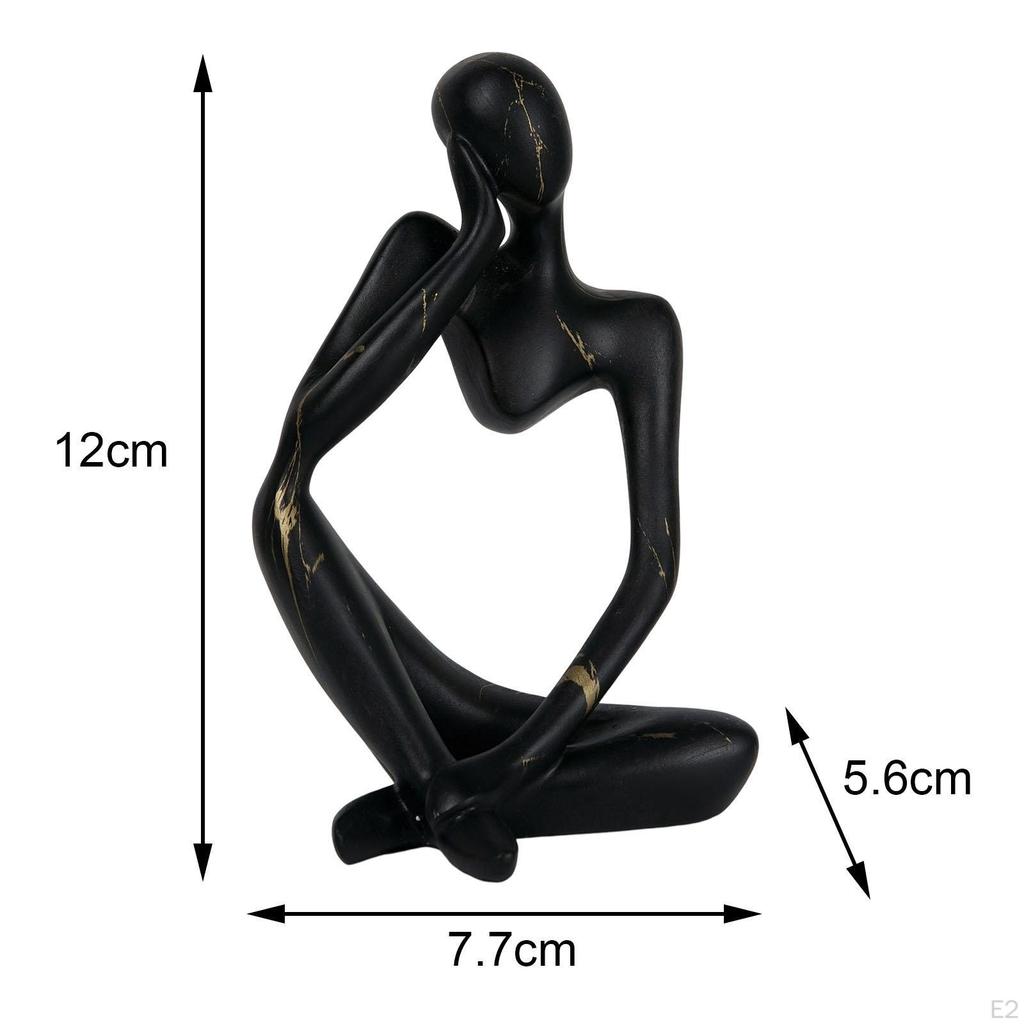 Abstract Thinker Statue Collectible Ornament for Living Room Desk Decoration