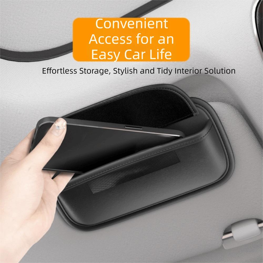 Wear-Resistant Car Glasses Case with Hook And Loop Eyewear Protection Box  Car Interior Accessories