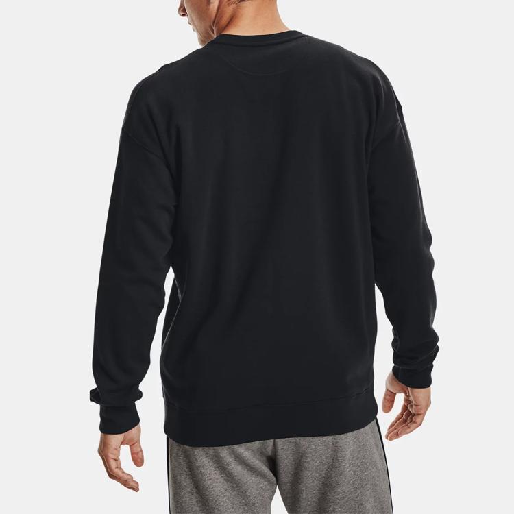 Under Armour Rival Alma Mater Logo Embroidered Fleece Crewneck Sweatshirt Men Sweatshirt Black 1366298-001