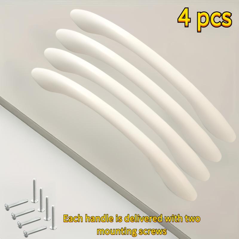 1 Stück/4 Stück Moderne und einfache gebogene Schrankgriffe und gebogene Kleiderschrankgriffe aus ABS-Material fühlen sich im Winter nicht kalt an Sie sind