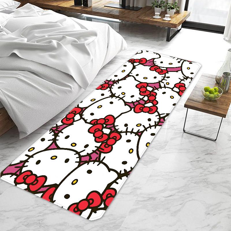 Cute Cartoon Hello Kitty Sanrio Door Mat Entrance Non-slip Washable Kitchen Carpet Living Room Hallway Rugs Bathroom Bath