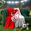 Türkisches Fußball-Emblem Decke Flanell Überwurf für Sofa, Innenbereich, Camping, Wohnzimmer, Büro, Stuhl und Bett Weiches Geburtstagsgeschenk