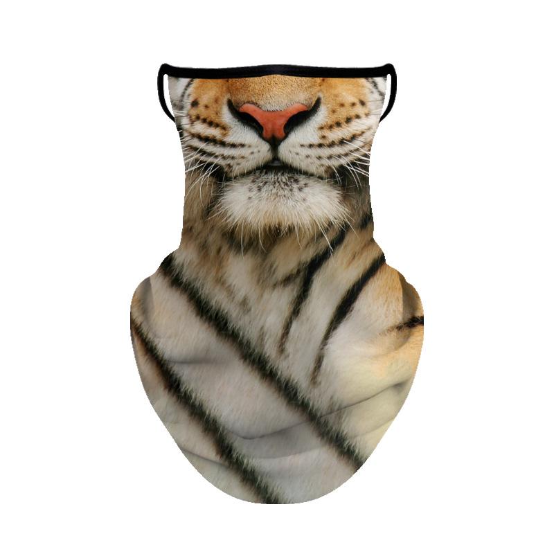Maseczka na twarz ze zwierzętami TikTok: Zewnętrzny nakładany na uszy komin na szyję z filtrem przeciwsłonecznym do jazdy na rowerze, jedwab lodowy, oddychający, gotowy na lato