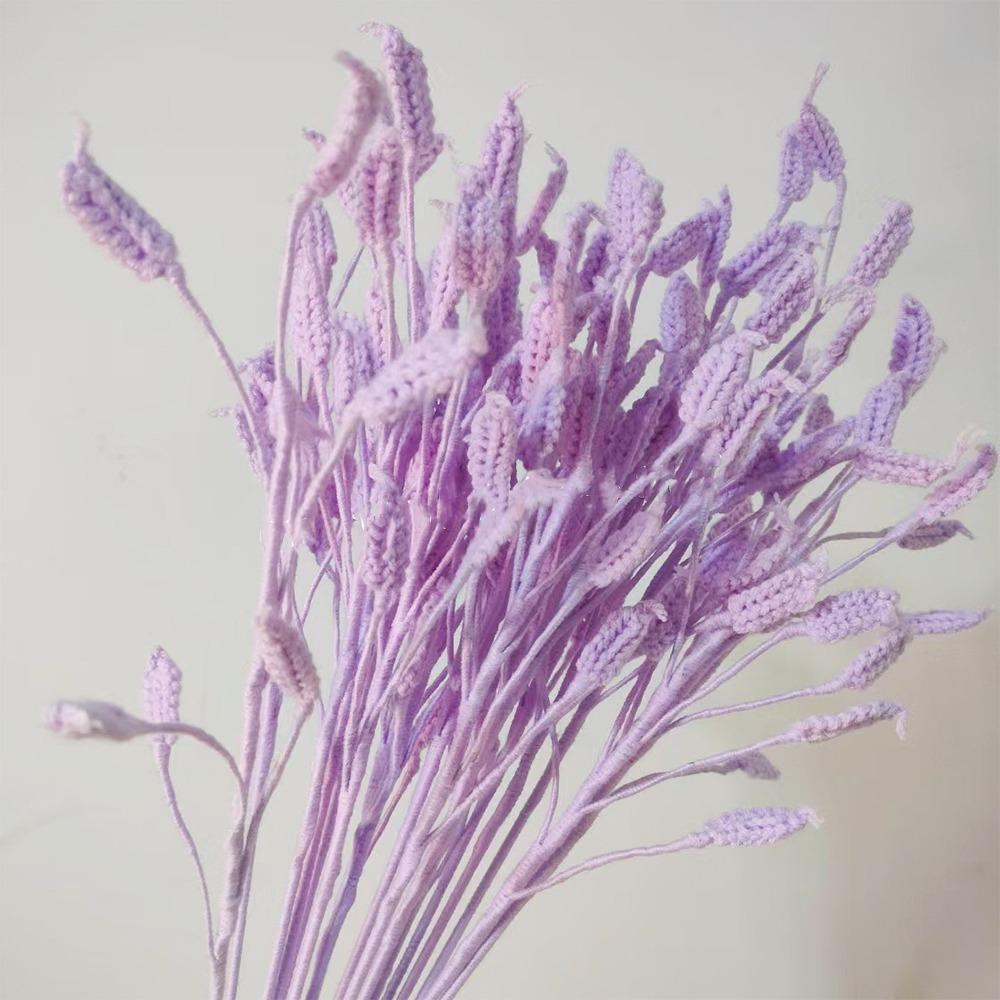 

Finished Crochet Artificial Flowers Homemade Woven Plants Branch Birthday Gift Style 6