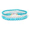 New Blue Turquoises Stone Bracelet Fashion Bohemian Green Blue Turquois Charm Bangle Handmade Healing Energy Jewelry Gift