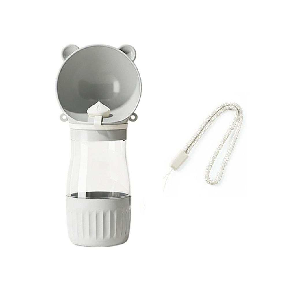 

Пластиковая бутылка для воды для собак 2 в 1, милый мишка, поилка для питомцев, дорожный диспенсер для воды для собак и кошек Grey Hand