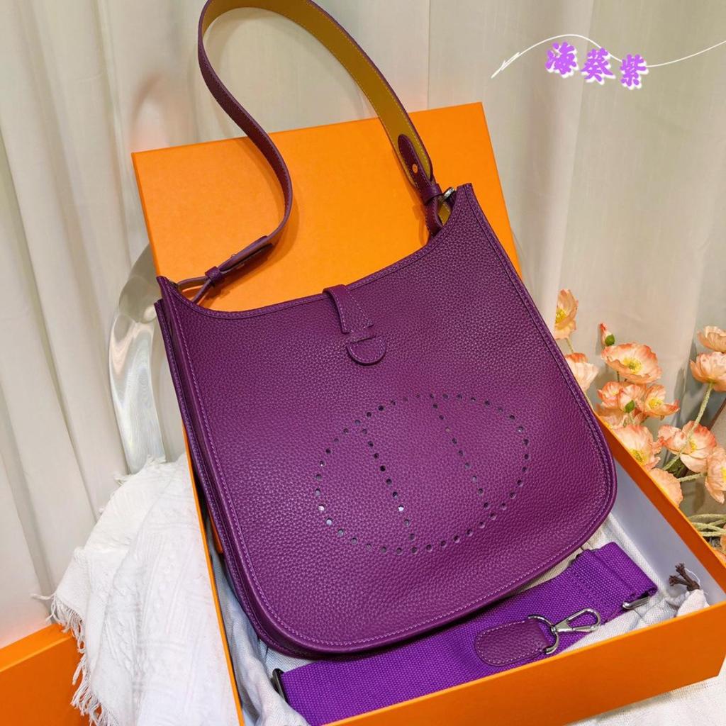 Spot Wholesale Top Layer Cowhide Evelyn Bag Genuine Leather Mini Bucket Bag TC Leather Mini Shoulder Crossbody Bag Tide