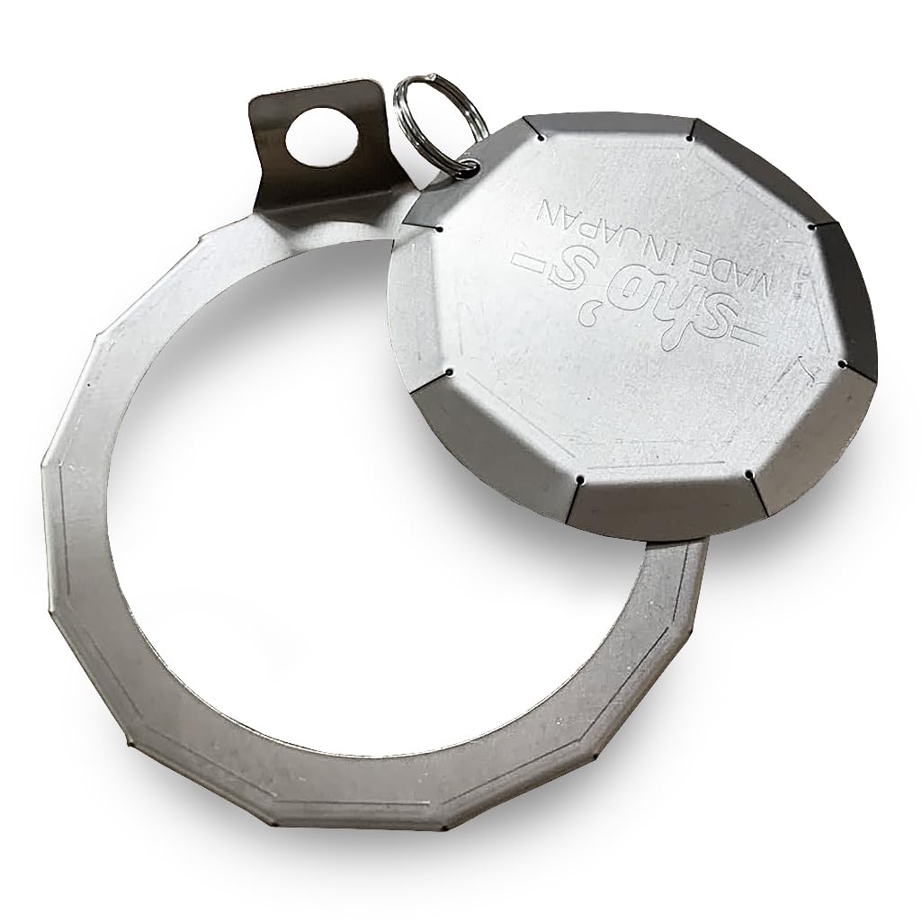 

Hikeshi-kun Титановая крышка с контролем пламени для спиртовых горелок, Совместима с Evernew EBY254, Легкая и компактная конструкция, Сделано в Японии, Заводская Di