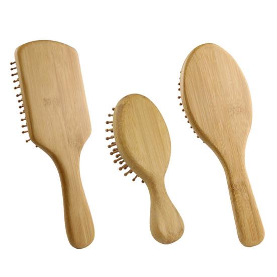 Comfortable Grip Hair Comb No Odor Bamboo Narrow-Tooth Scalp Comb for Bathroom