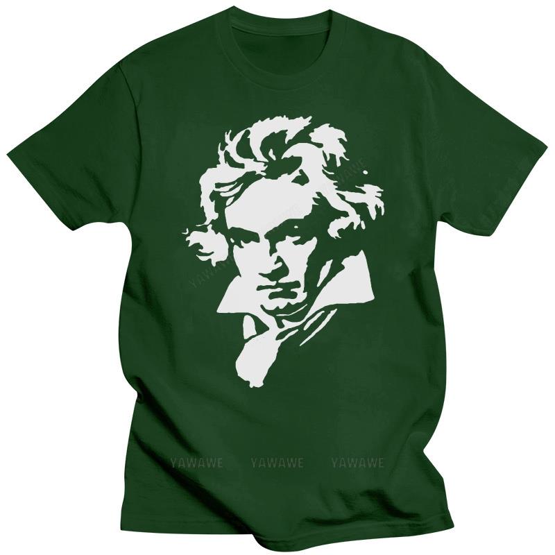 

New arrived black short sleeve brand cotton top BEETHOVEN T-SHIRT - Ludwig van Beethoven - Classical Music Composer - Mens Tees 4XL