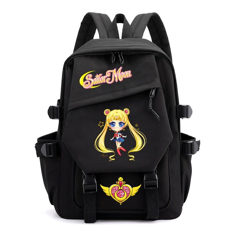 Zaino Stampa Anime Sailor Moon per Ragazzi Studenti Viaggio Leggero in Nylon Borsa Scolastica con Spallacci Imbottiti