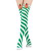 Women's Christmas Doll Socks Stripe Knee-High Socks