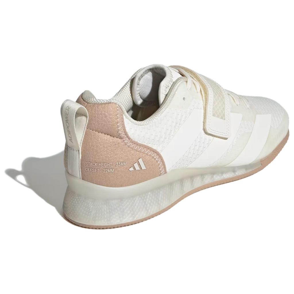 Adidas Adipower Weightlifting 3 Comfortable Non-Slip Breathable Low-Top Training Shoes Unisex Shoes Off-White IH8235
