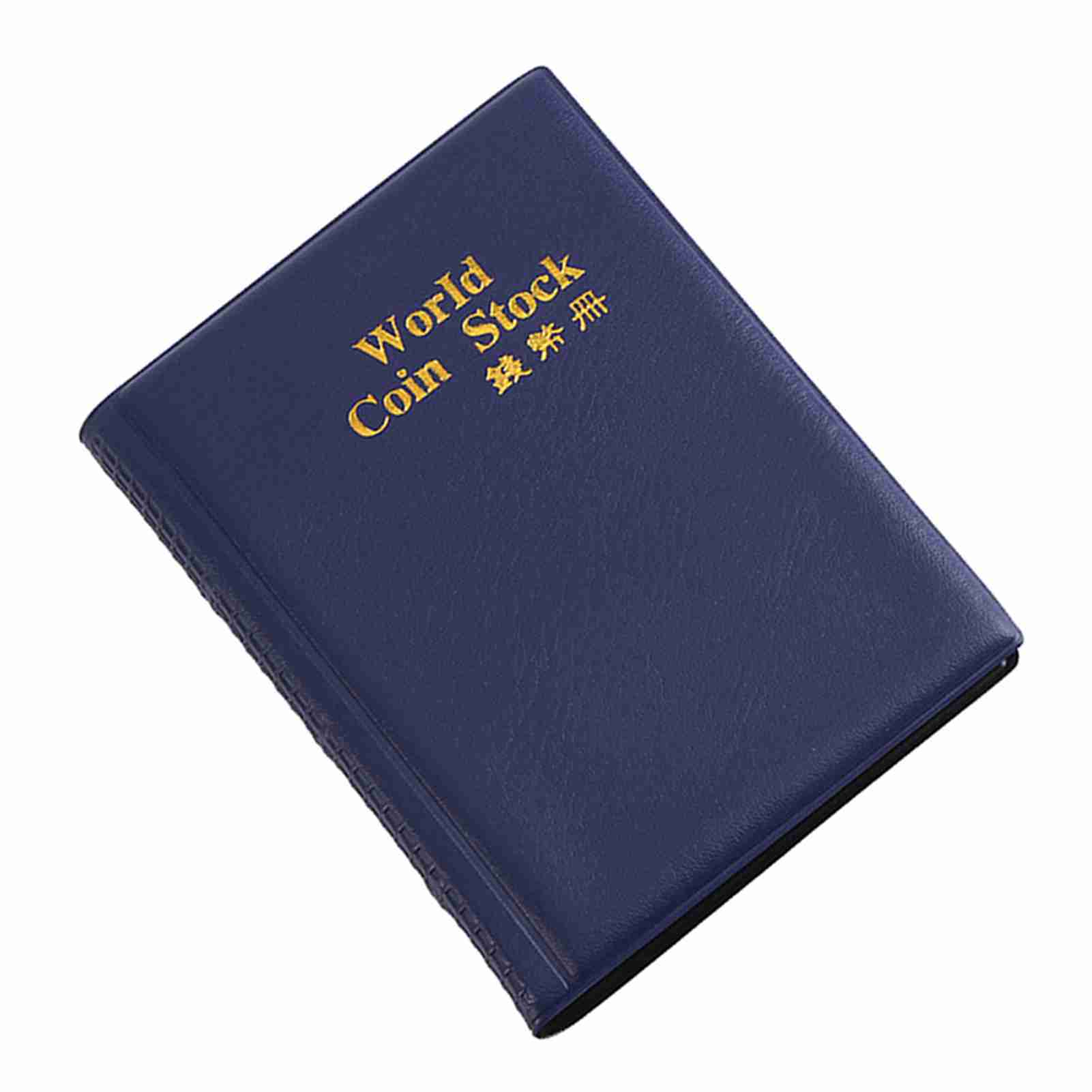 

Новый 120 карманов 10 страниц World Coin Storage Folder Альбом для сбора денег Держатель Книга Синий синий