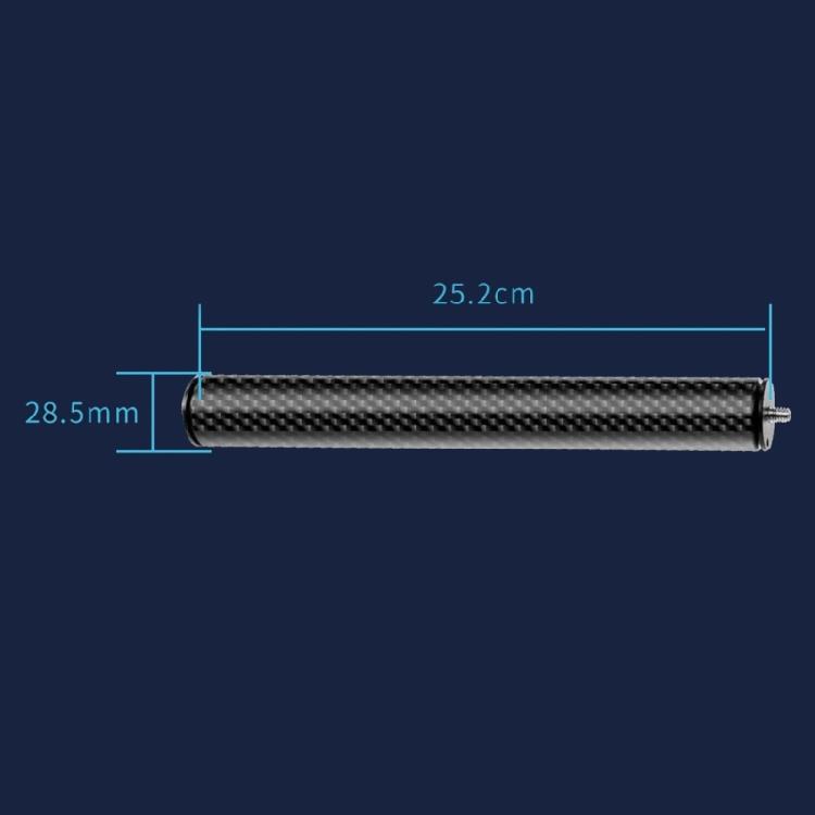 Portable Floating Camera Stabilizer 28.5mm Grip Diameter Lightweight Carbon Fiber Construction Buoyant Extension Rod