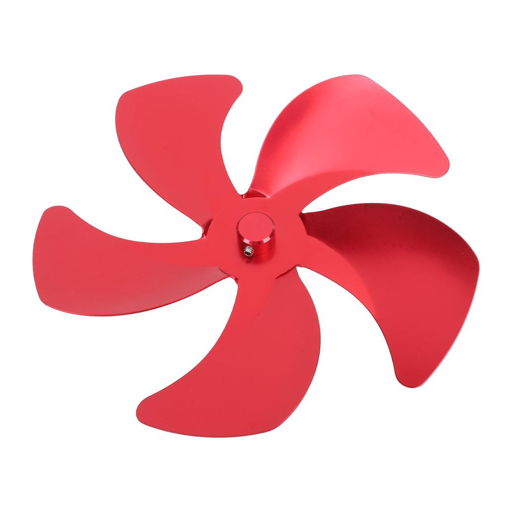 Stove Fan Blade Replacement Aluminum Alloy Enhance Warm Air Circulation Fireplace Fan 5 Blade for Stove Fan Accessories