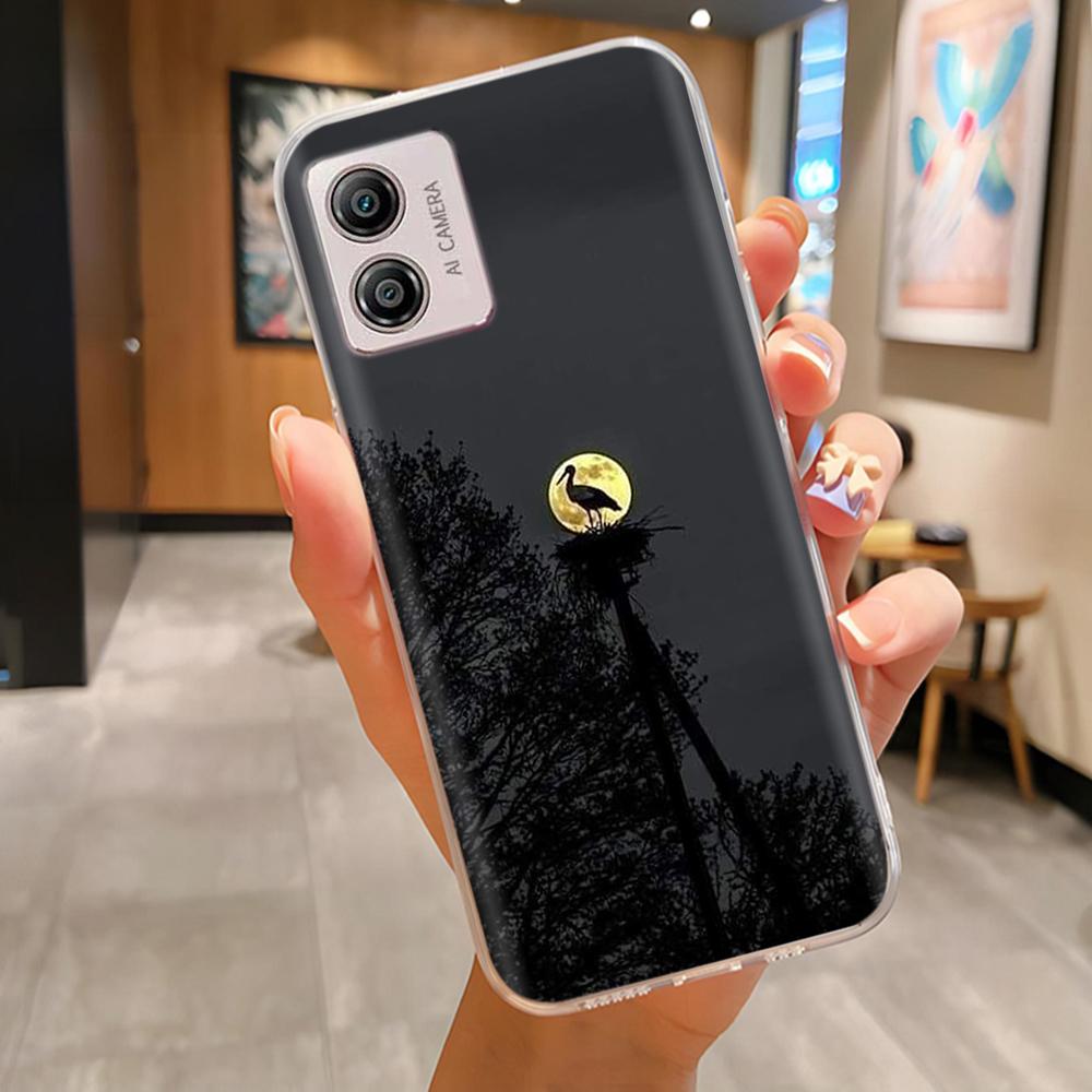 Etui Do Motorola Moto E13 Miękki Przezroczysty TPU Silikonowy Uroczy Kreskówkowy Panda Tylna Pokrywa Do Moto E13 motoE13 Futerały Etui Odporne Na Wstrząsy
