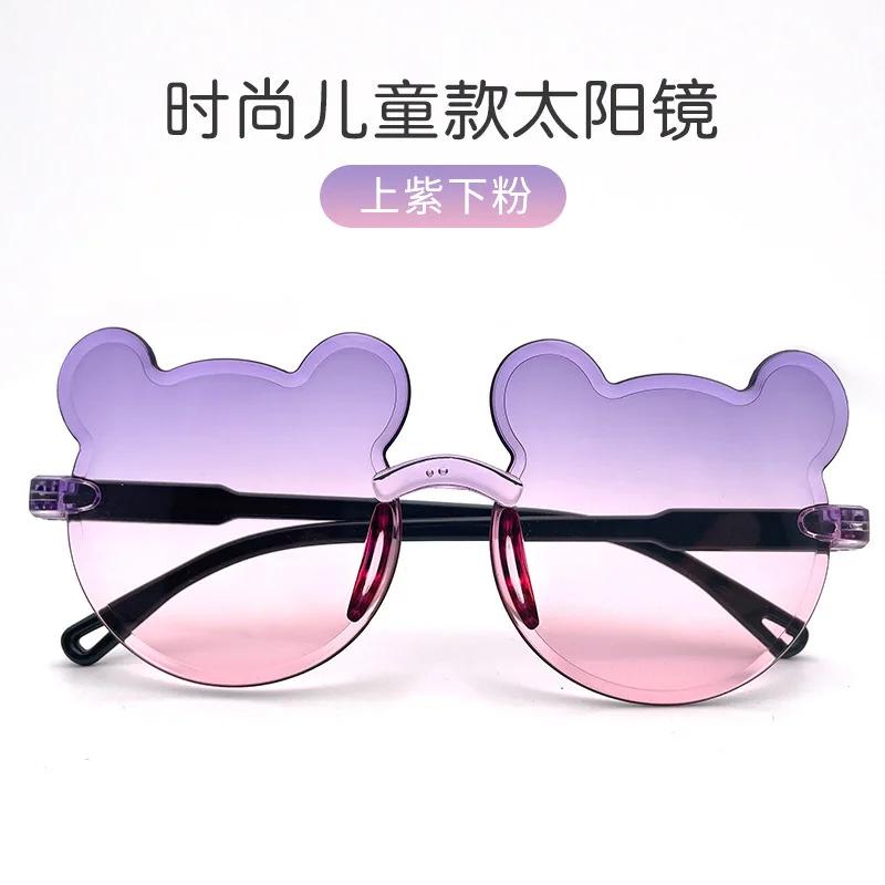Bear Shape Children Glasses Kids Sun Sunglasses Trendy Girls Cartoon Eyeglasses Shades Boys Cartoon Sunglasses Lentes