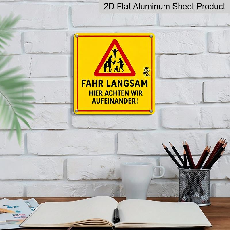 2D Flat -1pc, Vintage Metal Sign, Decorative Plaque and Ornament, Traffic Safety Sign, Street Warning Sign, Classic Retro Style Home Decor