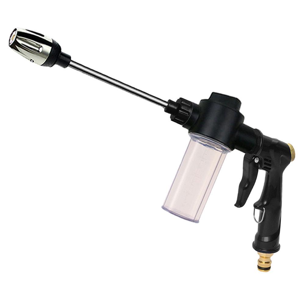 T2 Black Long Spear High-Pressure Foam Sprayer and Water Gun for Garden, Car Wash, and Floor Cleaning.