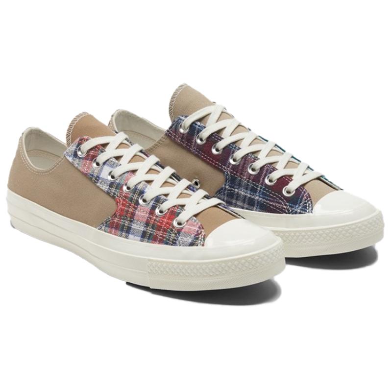 Converse 1970s Comfortable and Casual Wear, Shock-Absorbing, Low-Top Canvas Shoes Unisex Light Brown