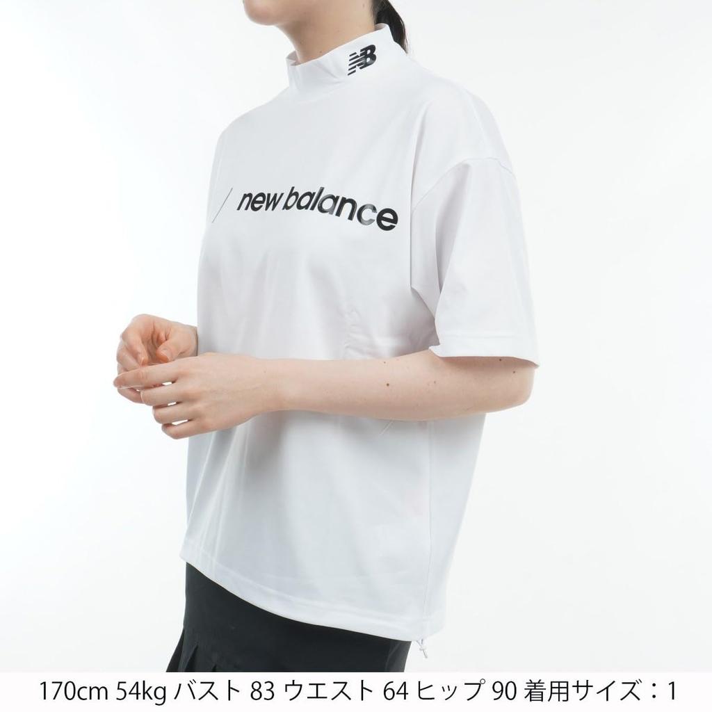 New Balance Golf Short Sleeve Mock Neck Shirt 1 (Stretchable, Quick-Drying) / Women's / 012-4266505 030_White [M]