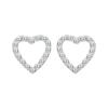 BAMOER 925 Sterling Silver Delicate Mini Line Stud Earrings Sparkling Zircon Earrings for Women Engagement Party Jewelry