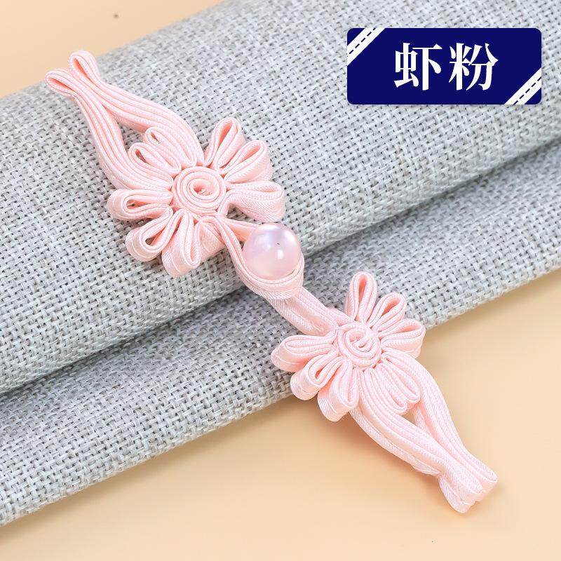 5 Pair Chinese Bowknot Buttons Satins Fabric Closures Button DIY Craft for Cheongsam Chinese