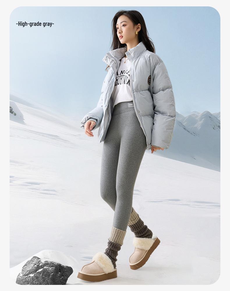 Women's Slimming Extra Thick Lambswool Cotton Pants - Warm Velvet, Non-Bulky, Perfect for Autumn and Winter.